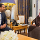 In this photo provided by the Saudi Press Agency, Saudi King Salman, right, meets with outgoing Lebanese Prime Minister Saad Hariri in Riyadh, Saudi Arabia, Monday, Nov. 6, 2017. Hariri’s resignation in a televised statement from Saudi Arabia on Saturday stunned Lebanon and plunged the tiny nation into uncertainty. In his resignation, Hariri accused Shiite power Iran of meddling in Arab affairs and the Iran-backed Lebanese militant Hezbollah group of holding Lebanon hostage. (Saudi Press Agency, via AP)